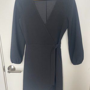 Madewell Texture & Thread Long-Sleeve Side-Tie Dress